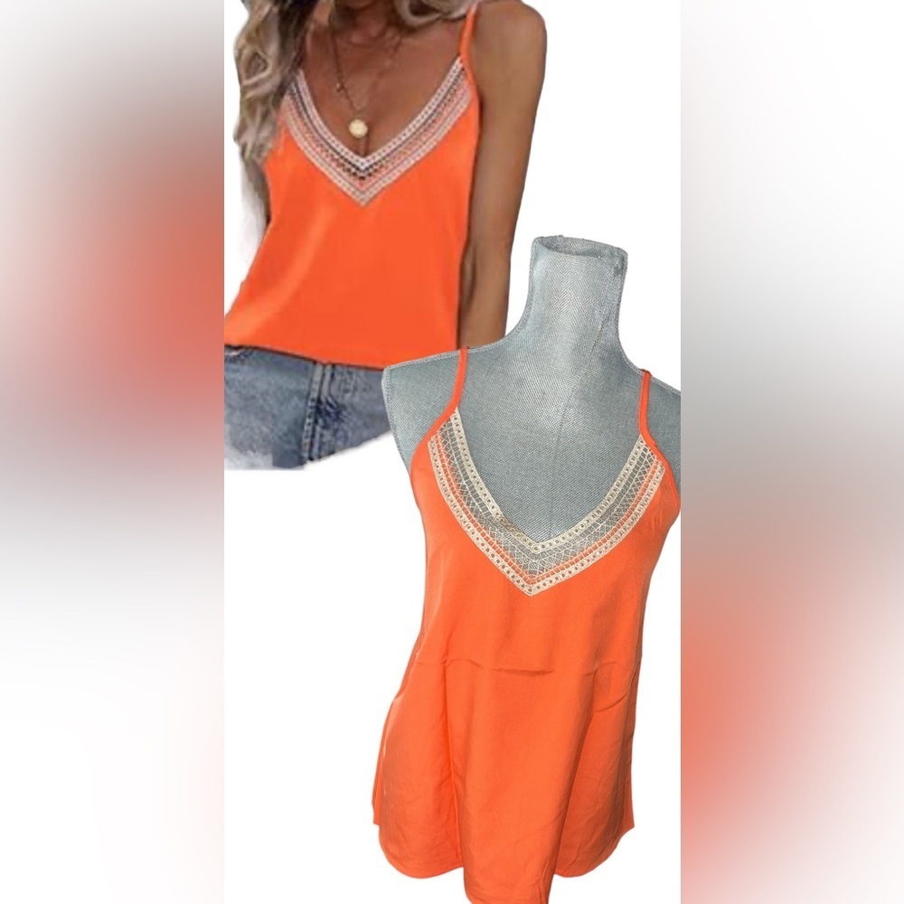 New Shein Embroidered Tank Top Size M‎